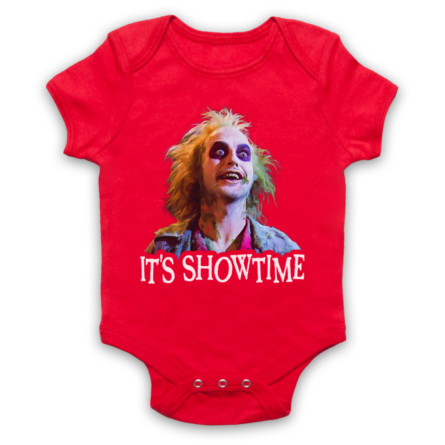 Beetle it's Show Time Paranormal Comedy Juice 80's Babygrow Baby Grow Bodysuit - Picture 8 of 12