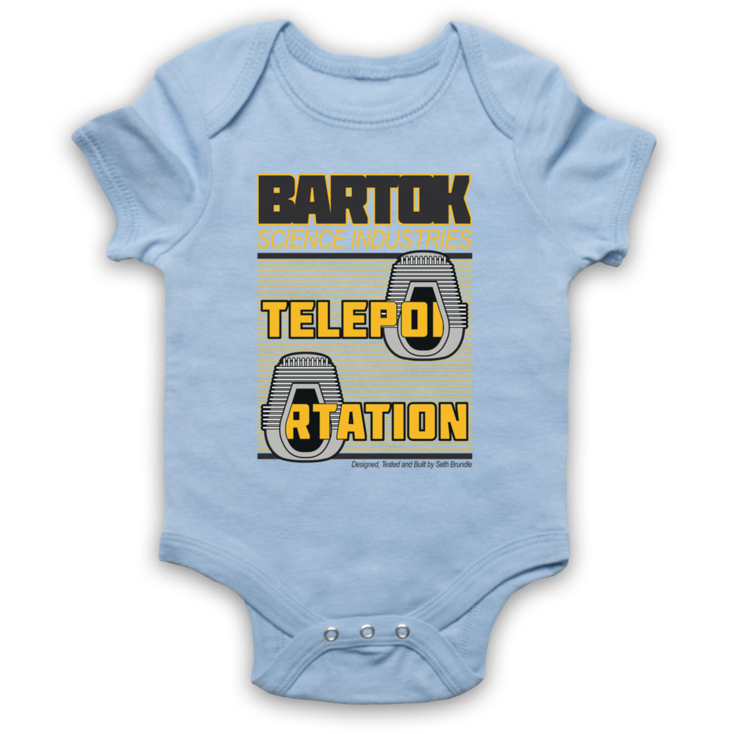 THE FLY BARTOK SCIENCE TELEPORT 80's SCI FI SETH BRUNDLE BABY GROW BABYGROW GIFT - Picture 9 of 10
