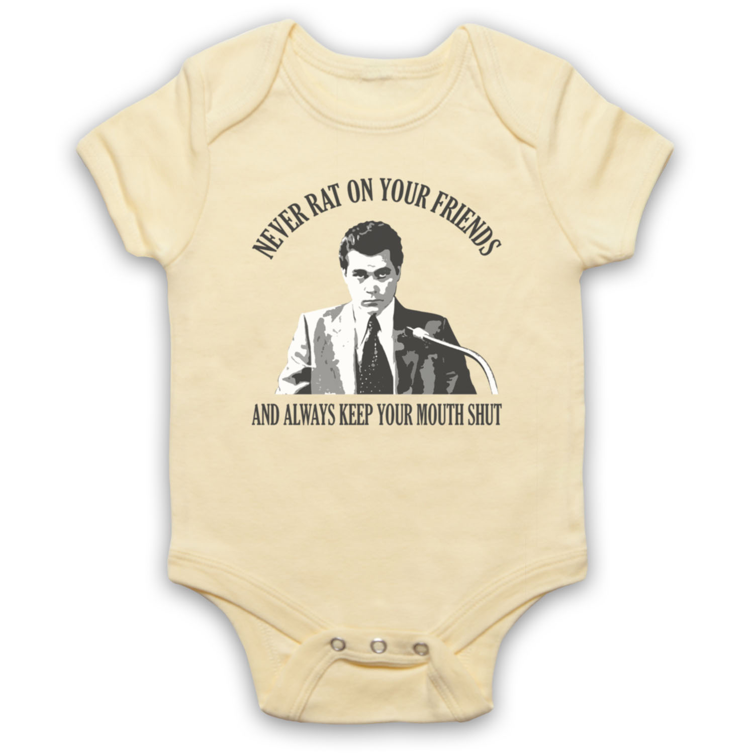 GOODFELLAS HENRY MAFIA MOB NEVER RAT ON YOUR FRIENDS BABY GROW BABYGROW GIFT - Picture 8 of 10