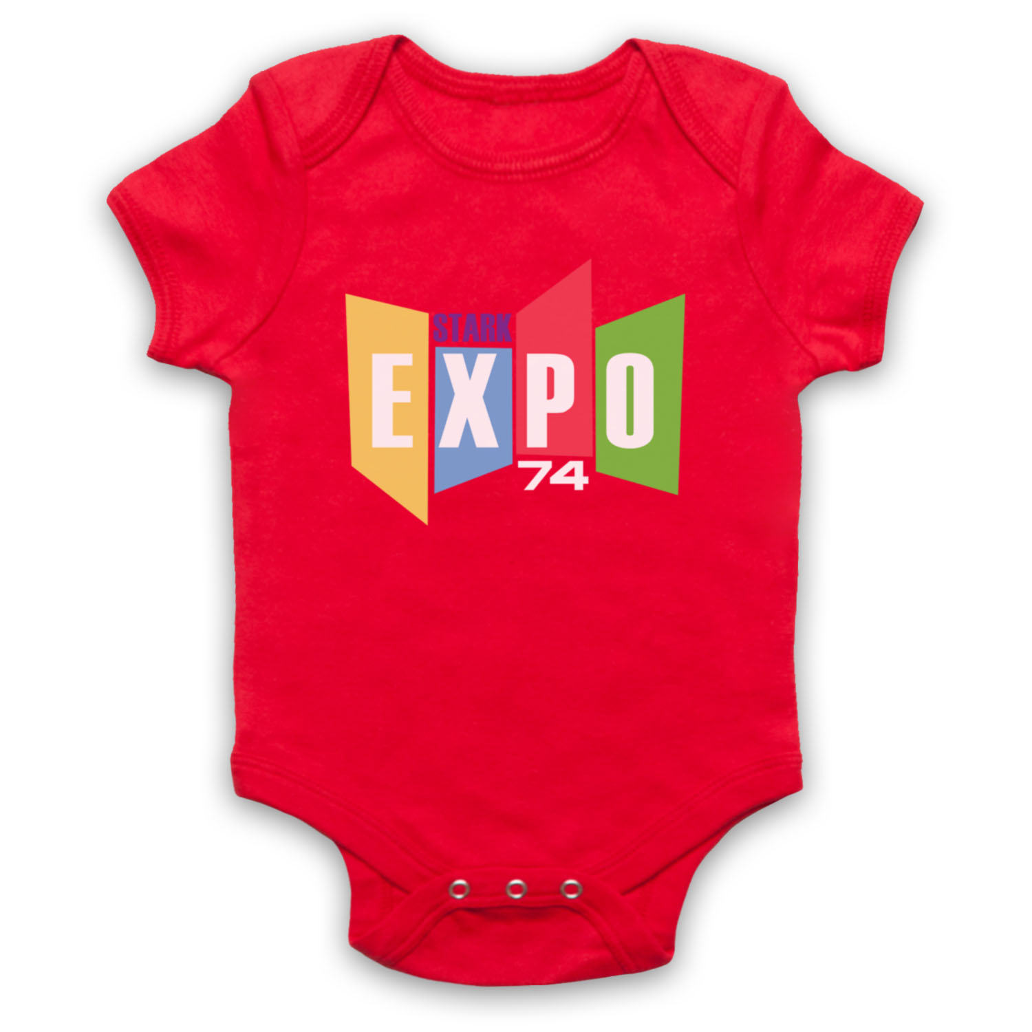 STARK EXPO 74 RETRO IRON MAN SCI FI SUPERHERO TONY BABY GROW BABYGROW GIFT - Picture 6 of 10