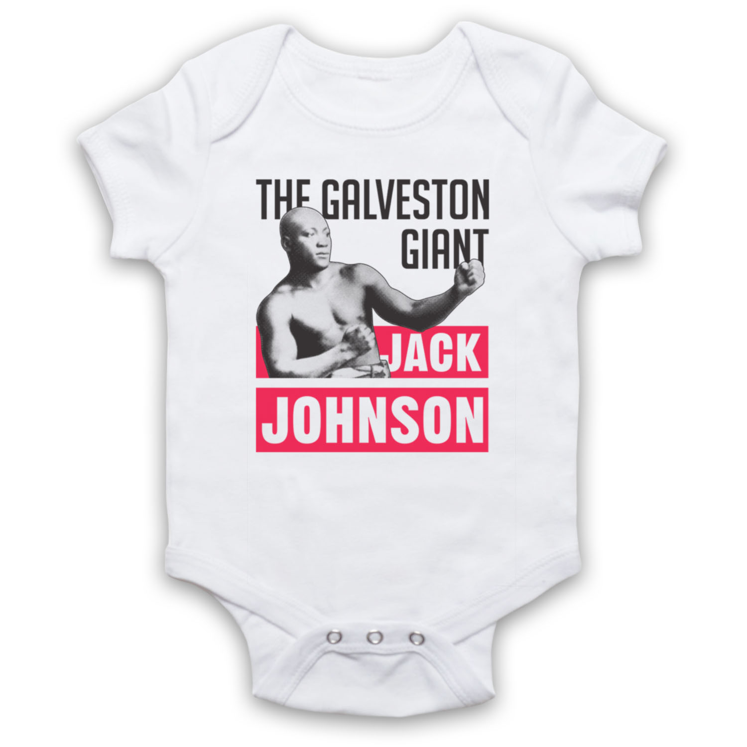 GALVESTON GIANT UNOFFICIAL JACK JOHNSON BOXING BOXER BABY GROW BABYGROW GIFT - Picture 3 of 10
