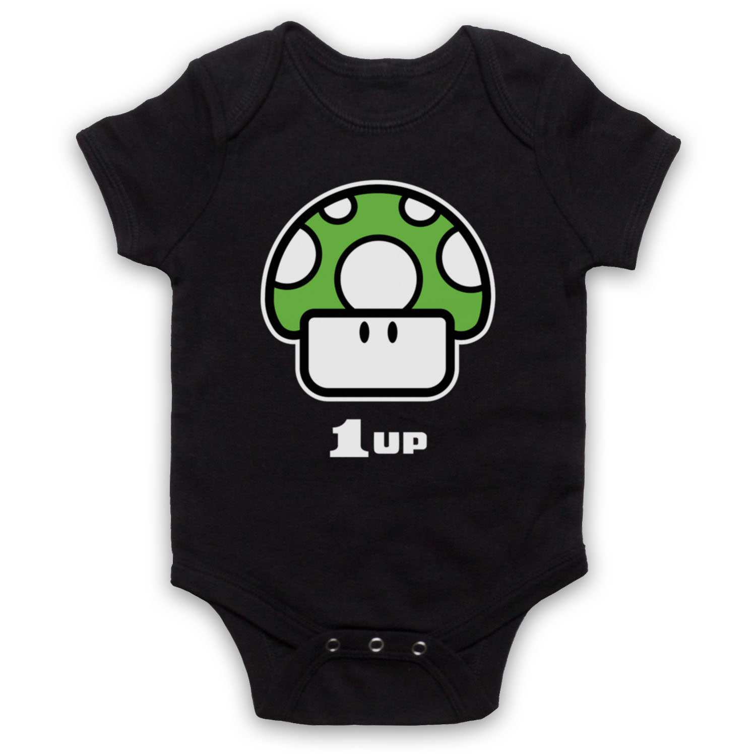 1up Super Mario Babygrow Mushroom TV Video Game Mini Baby Grow Gift - Picture 2 of 10