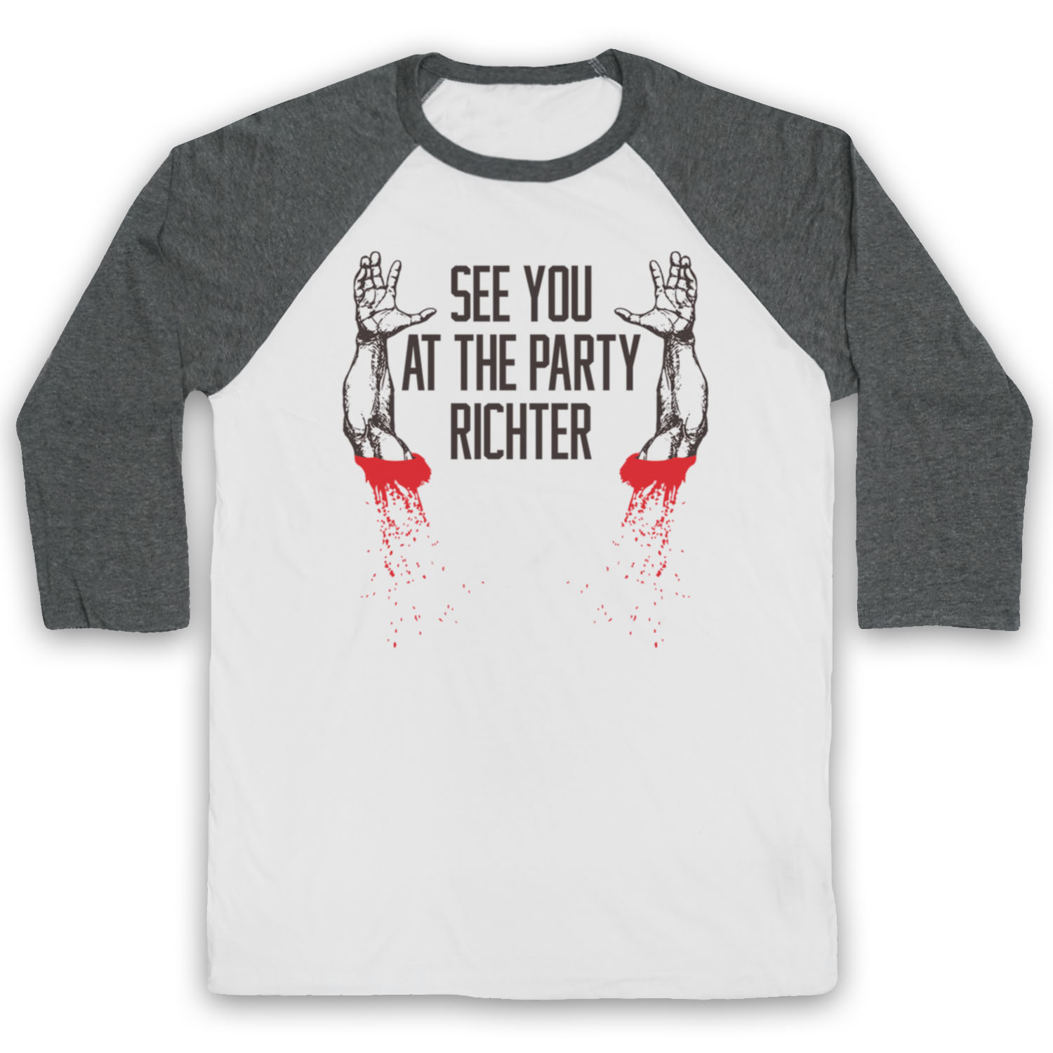 SEE YOU AT THE PARTY RICHTER TOTAL RECALL UNOFFICIAL 3/4 SLEEVE BASEBALL TEE - Picture 8 of 11