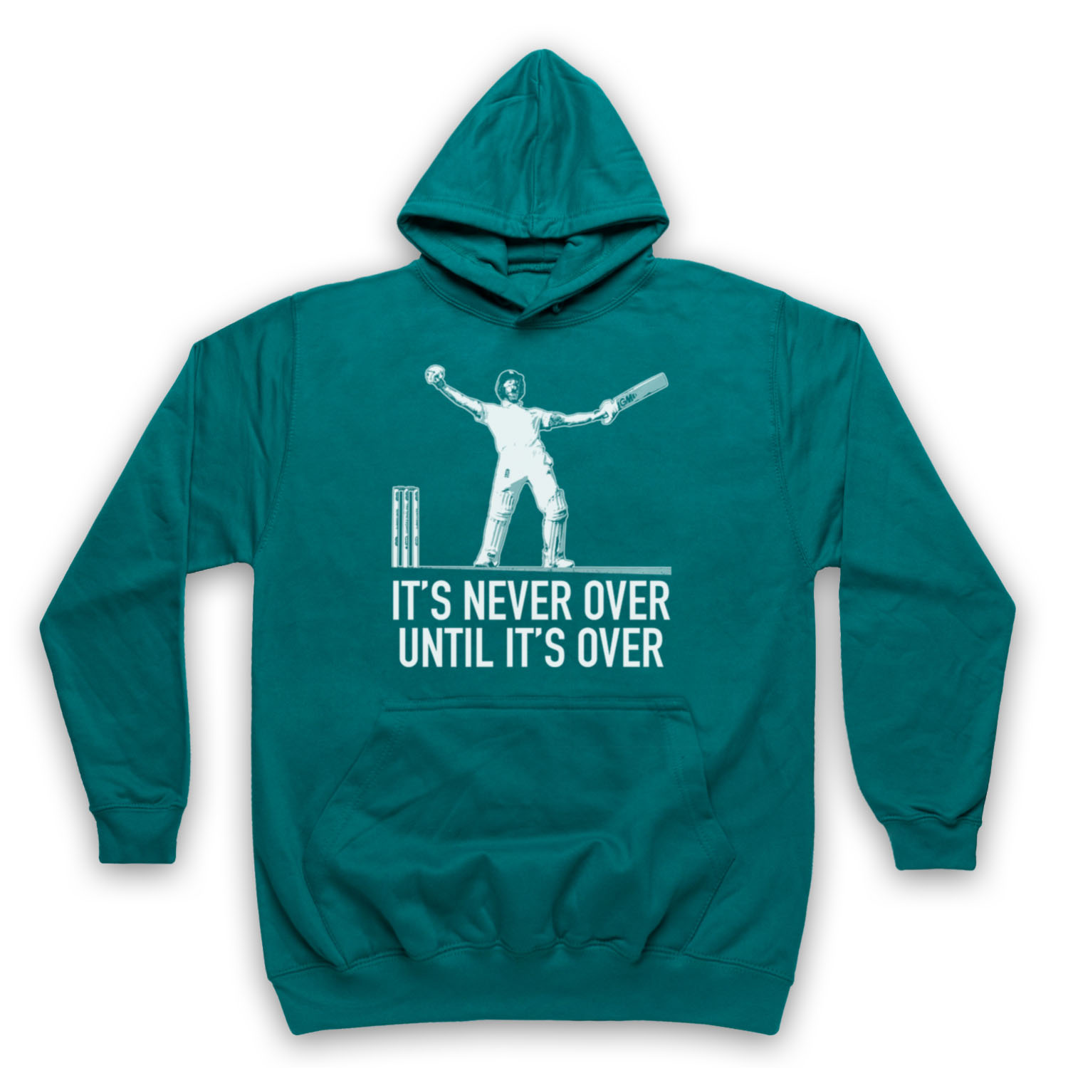 BEN STOKES IT'S NEVER OVER UNTIL UNOFFICIAL ASHES BAT ADULTS UNISEX HOODIE - Picture 9 of 11