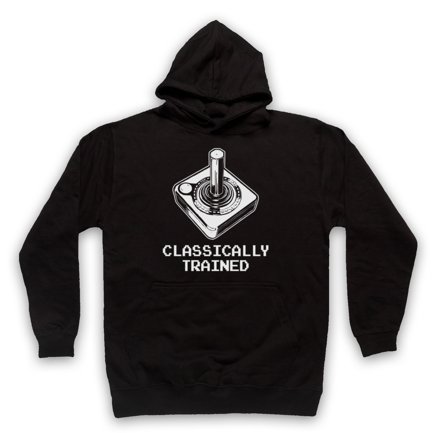 CLASSICALLY TRAINED JOYSTICK VIDEO GAME UNOFFICIAL ADULTS UNISEX HOODIE - Picture 2 of 11