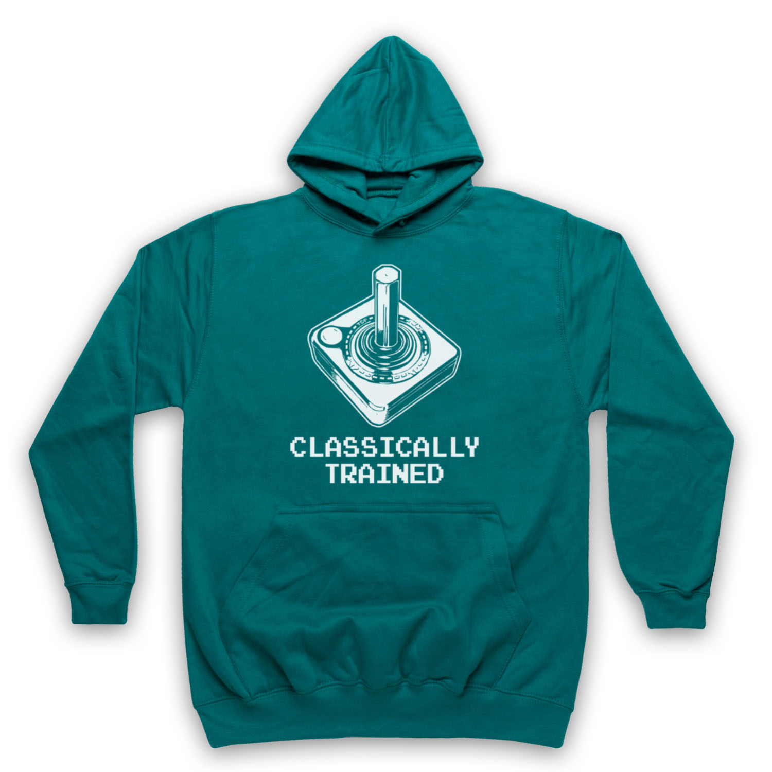 CLASSICALLY TRAINED JOYSTICK VIDEO GAME UNOFFICIAL ADULTS UNISEX HOODIE - Picture 9 of 11