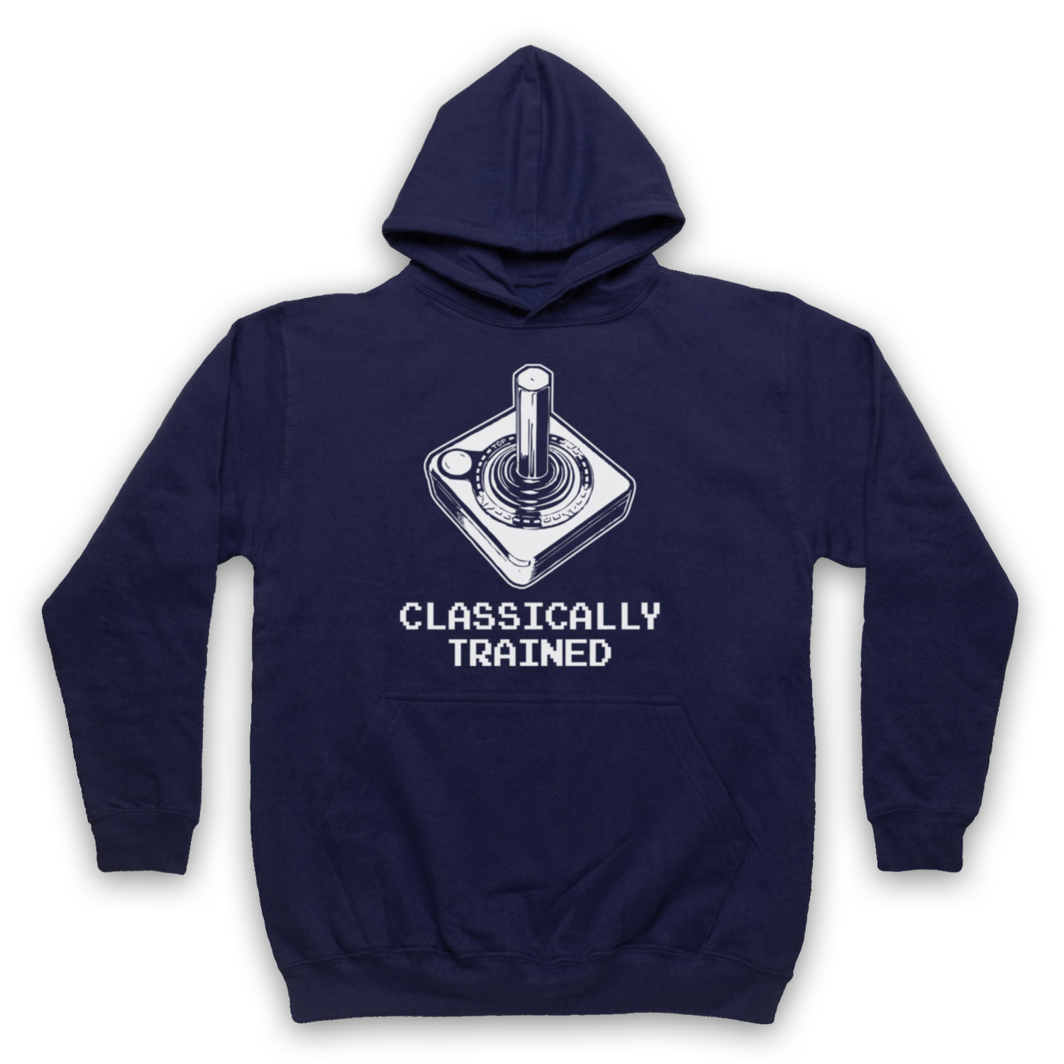 CLASSICALLY TRAINED JOYSTICK VIDEO GAME UNOFFICIAL ADULTS UNISEX HOODIE - Picture 3 of 11