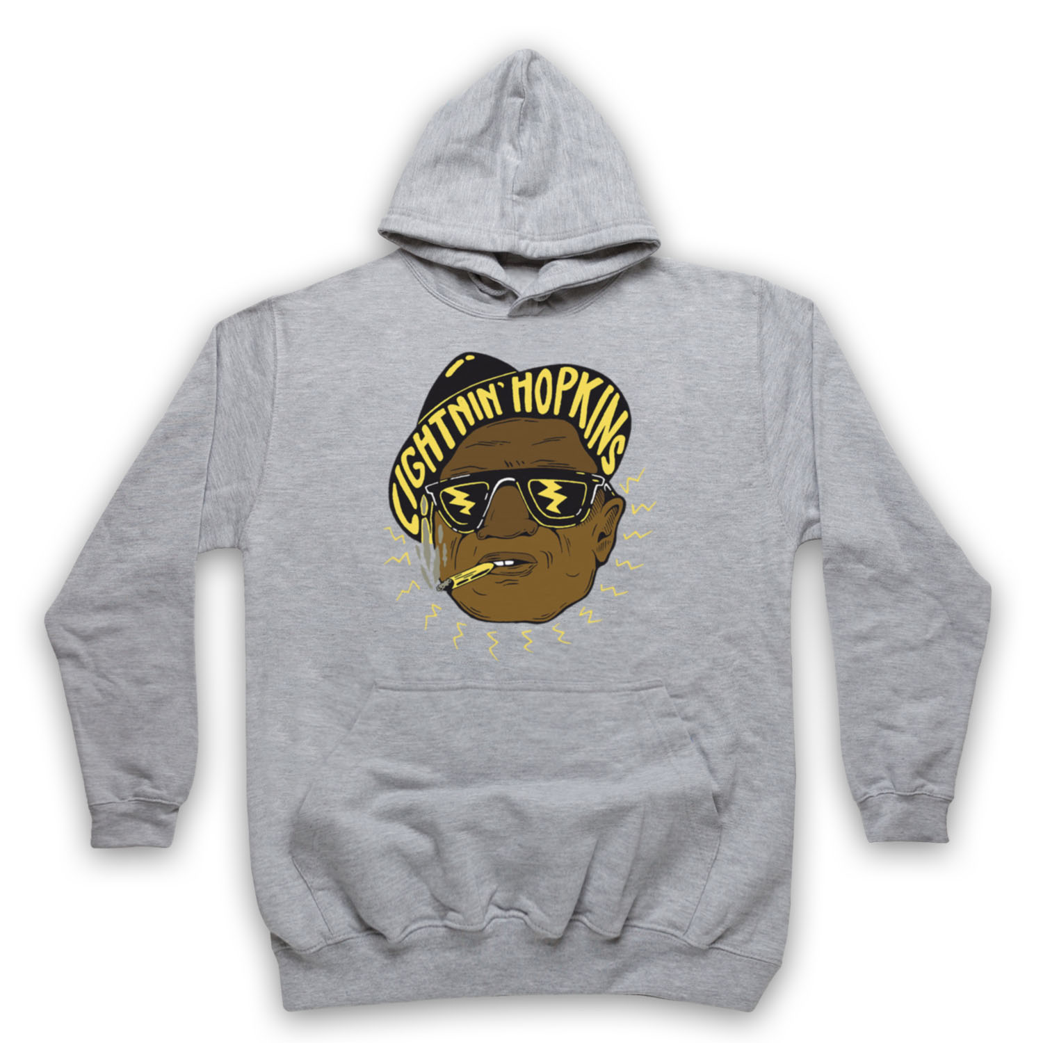 BLUES LEGEND UNOFFICIAL LIGHTNIN' HOPKINS MUSICIAN ADULTS UNISEX HOODIE - Picture 6 of 11
