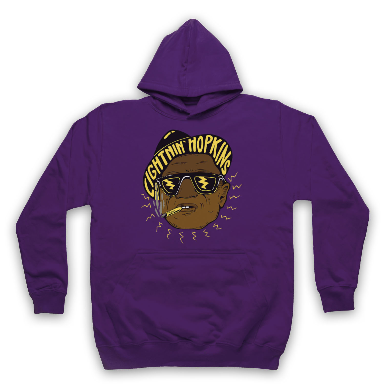 BLUES LEGEND UNOFFICIAL LIGHTNIN' HOPKINS MUSICIAN ADULTS UNISEX HOODIE - Picture 11 of 11