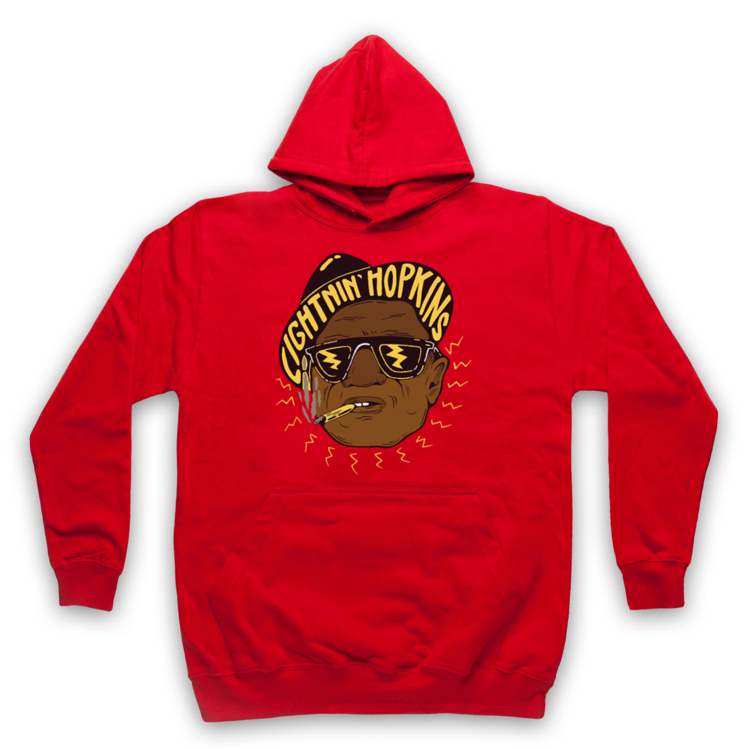 BLUES LEGEND UNOFFICIAL LIGHTNIN' HOPKINS MUSICIAN ADULTS UNISEX HOODIE - Picture 5 of 11