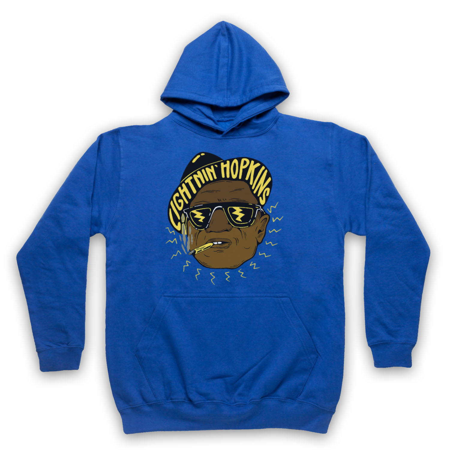 BLUES LEGEND UNOFFICIAL LIGHTNIN' HOPKINS MUSICIAN ADULTS UNISEX HOODIE - Picture 4 of 11
