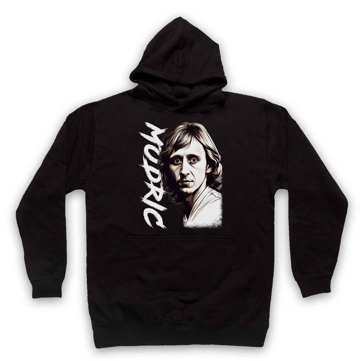 LUKA ILLUSTRATION FOOTBALL SOCCER HERO LEGEND MODRIĆ ADULTS HOODIE PULLOVER - Picture 2 of 11