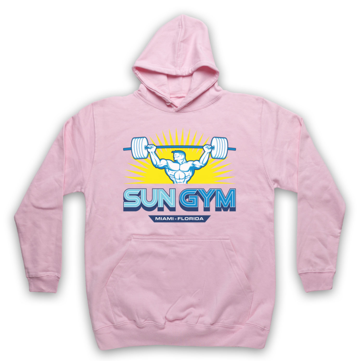PAIN AND GAIN UNOFFICIAL SUN GYM MIAMI THE ROCK WORKOUT ADULTS UNISEX HOODIE - Picture 10 of 11