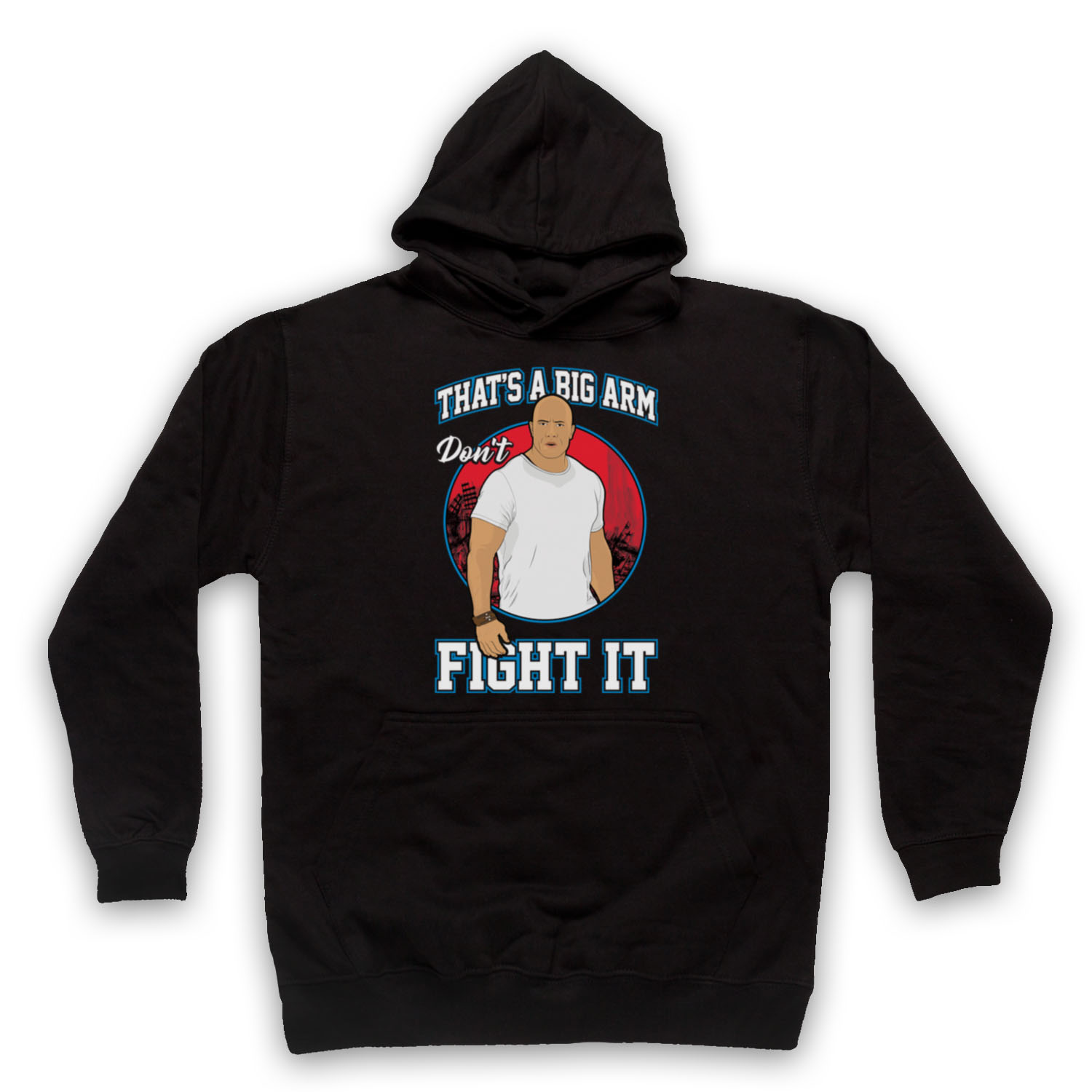 RAMPAGE DWAYNE THAT'S A BIG ARM JOHNSON ROCK FILM GAME ADULTS UNISEX HOODIE - Picture 2 of 11