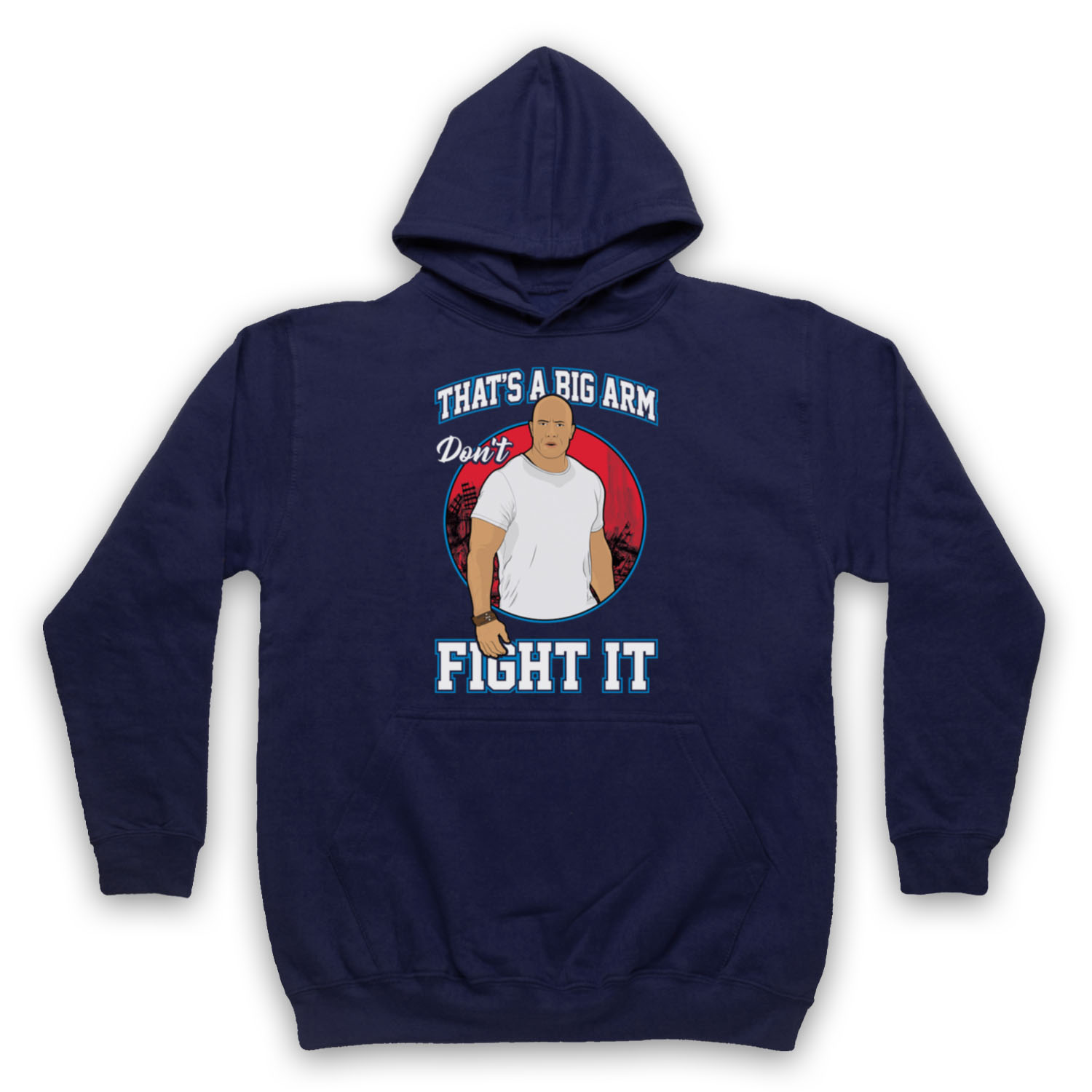 RAMPAGE DWAYNE THAT'S A BIG ARM JOHNSON ROCK FILM GAME ADULTS UNISEX HOODIE - Picture 3 of 11