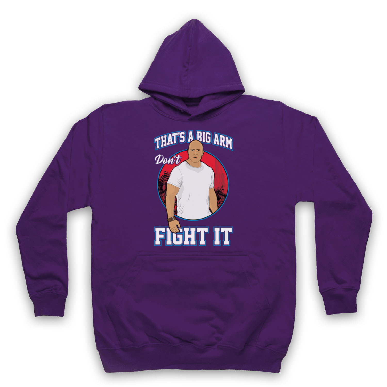 RAMPAGE DWAYNE THAT'S A BIG ARM JOHNSON ROCK FILM GAME ADULTS UNISEX HOODIE - Picture 11 of 11