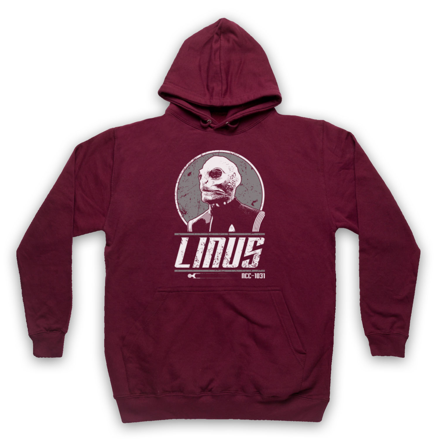 STAR DISCOVERY LIEUTENANT LINUS SCI FI SPACE SHIP TRAVEL TREKKIE TRIBUTE HOODIE - Picture 7 of 11