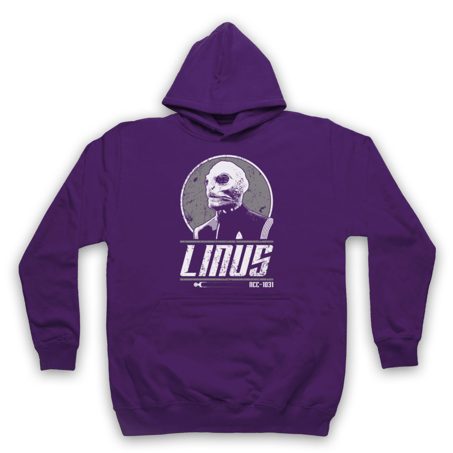 STAR DISCOVERY LIEUTENANT LINUS SCI FI SPACE SHIP TRAVEL TREKKIE TRIBUTE HOODIE - Picture 11 of 11