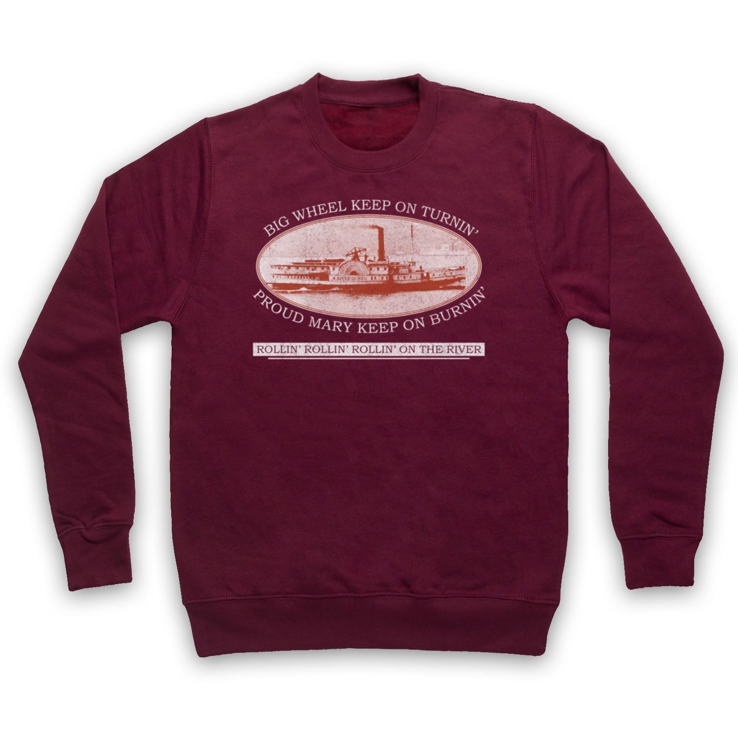 PROUD MARY UNOFFICIAL CREEDENCE CCR CLEARWATER REVIVAL ADULTS UNISEX SWEATSHIRT - Picture 7 of 11
