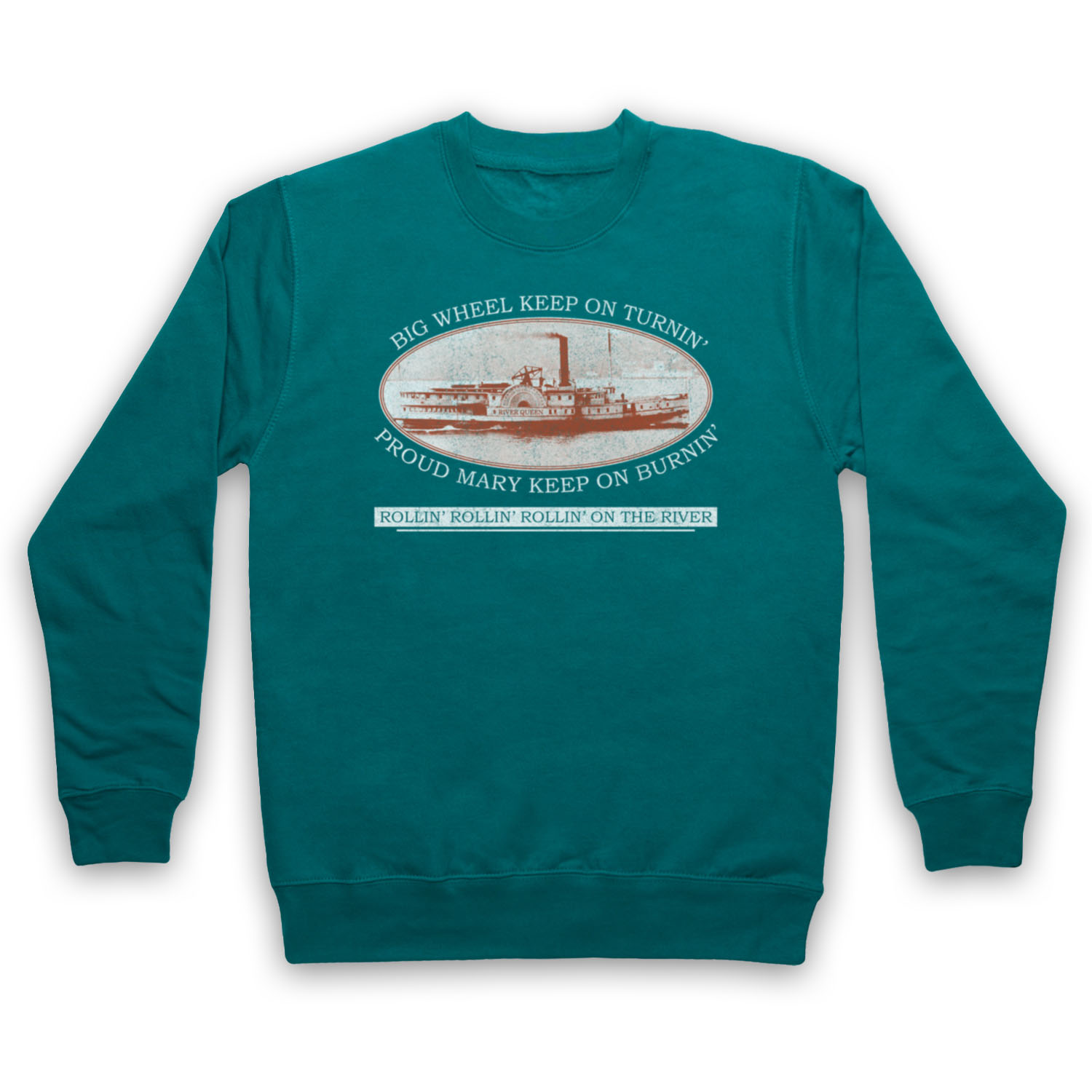 PROUD MARY UNOFFICIAL CREEDENCE CCR CLEARWATER REVIVAL ADULTS UNISEX SWEATSHIRT - Picture 9 of 11
