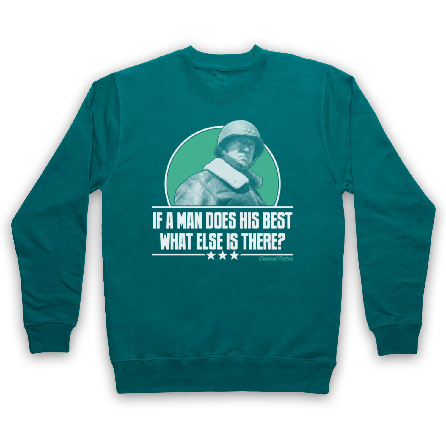 A MAN DOES HIS BEST UNOFFICIAL GENERAL PATTON ARMY WAR ADULTS UNISEX SWEATSHIRT - Picture 9 of 11