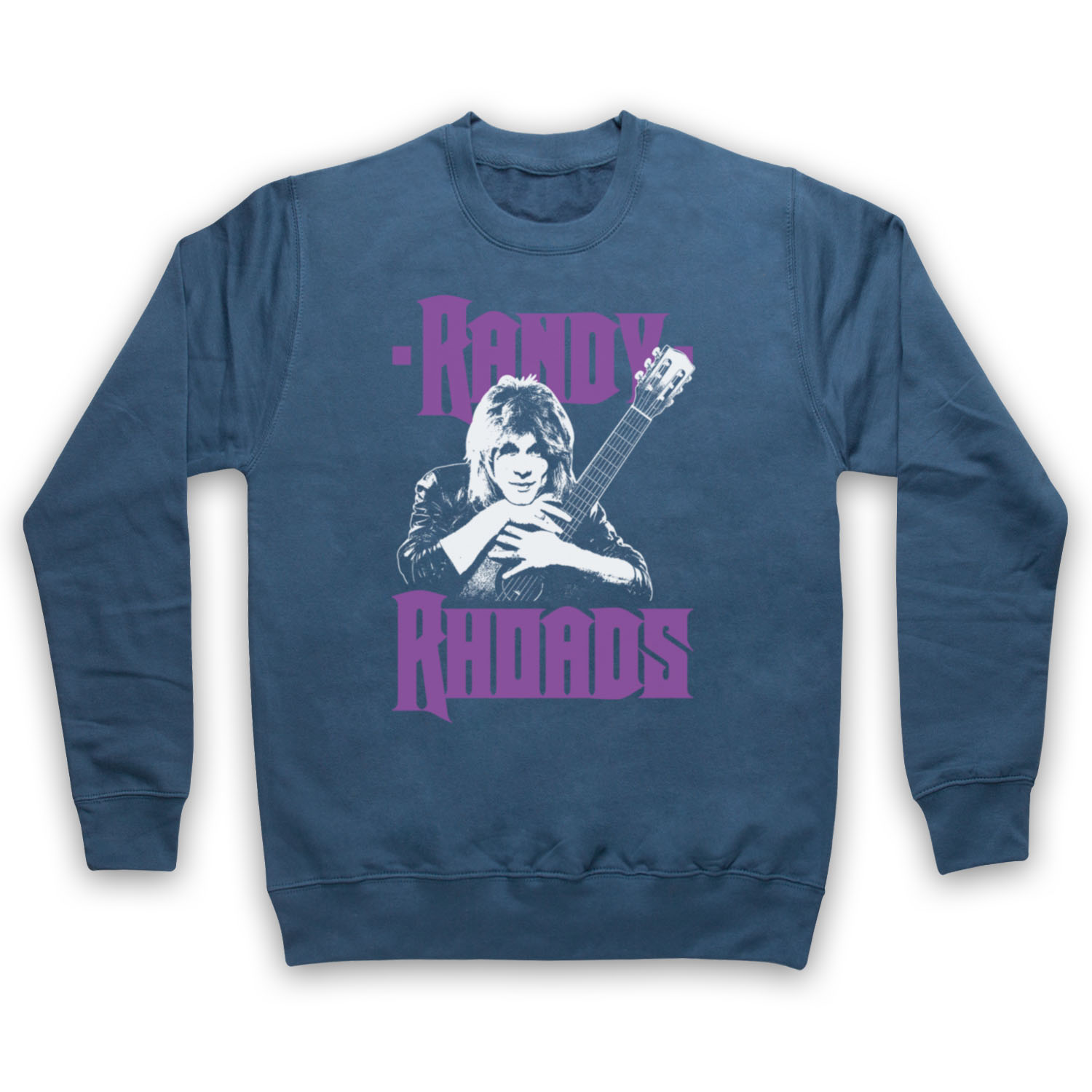 RANDY RHOADS ACOUSTIC GUITAR BLACK UNOFFICIAL SABBATH ADULTS UNISEX SWEATSHIRT - Picture 11 of 11