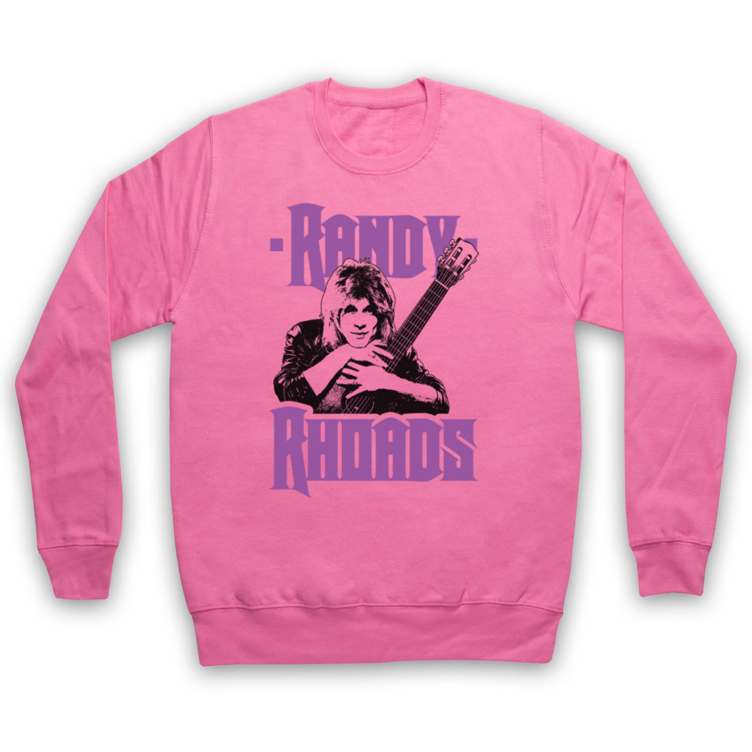 RANDY RHOADS ACOUSTIC GUITAR BLACK UNOFFICIAL SABBATH ADULTS UNISEX SWEATSHIRT - Picture 10 of 11