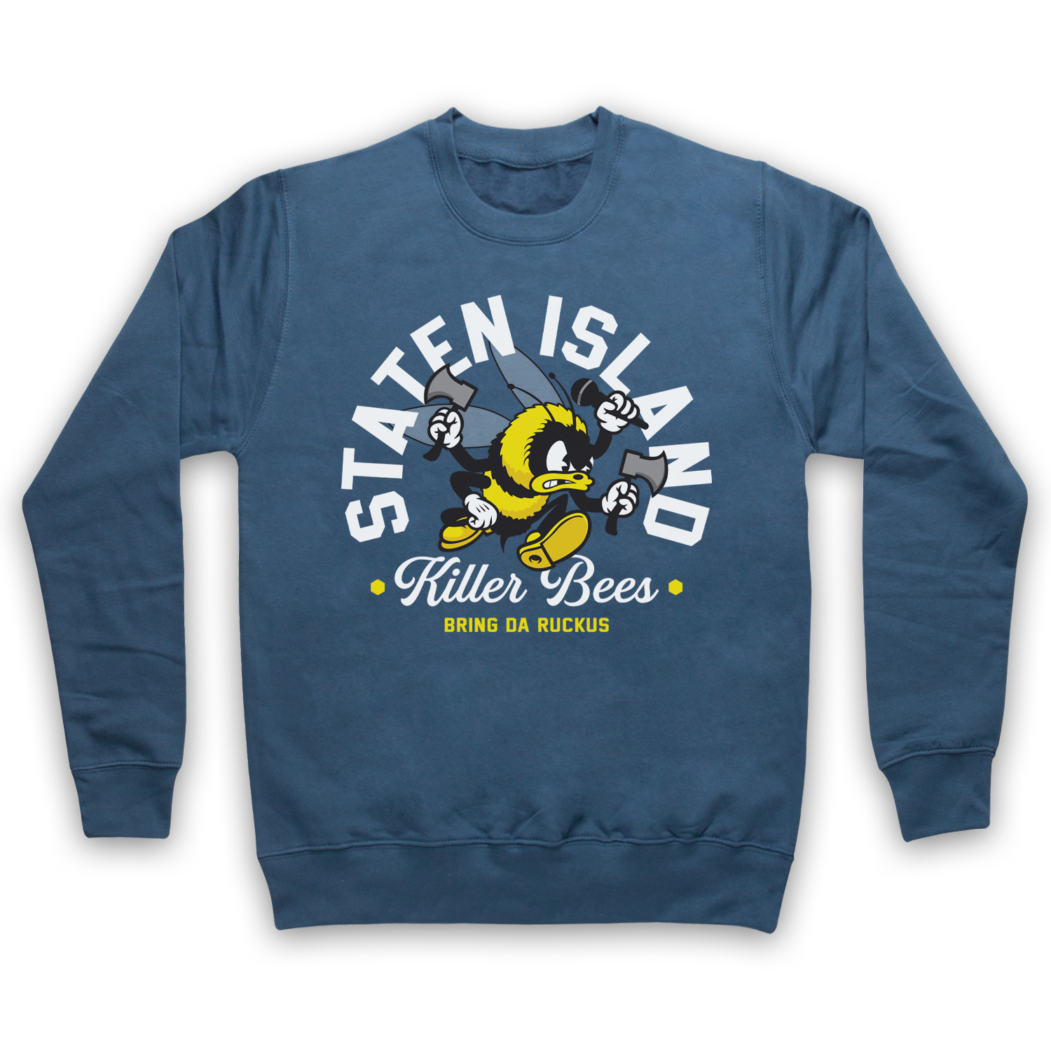 Staten Island Killer Bees Wu Rap Hip Hop Adults Sweatshirt All Sizes & Colours - Picture 14 of 14