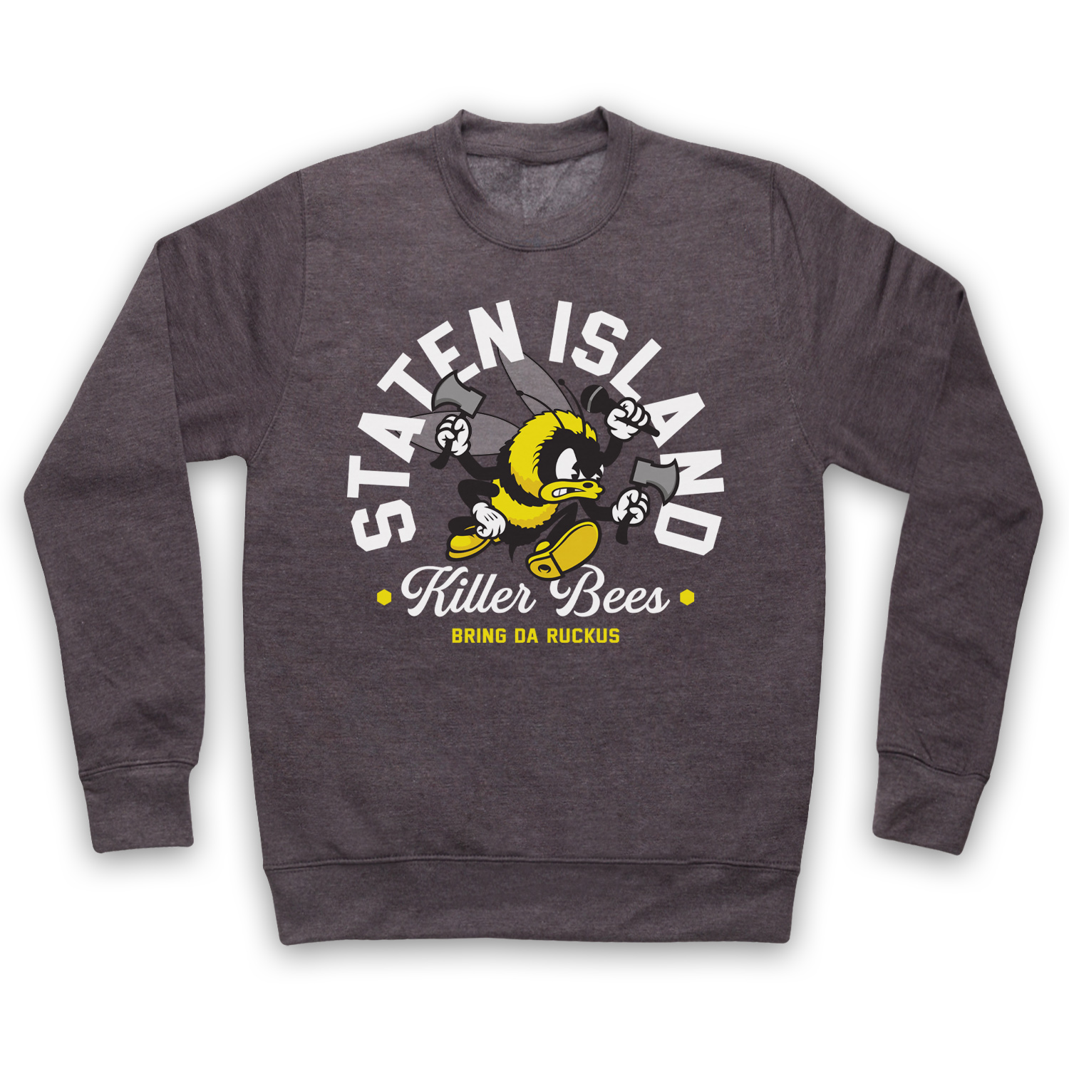 Staten Island Killer Bees Wu Rap Hip Hop Adults Sweatshirt All Sizes & Colours - Picture 11 of 14