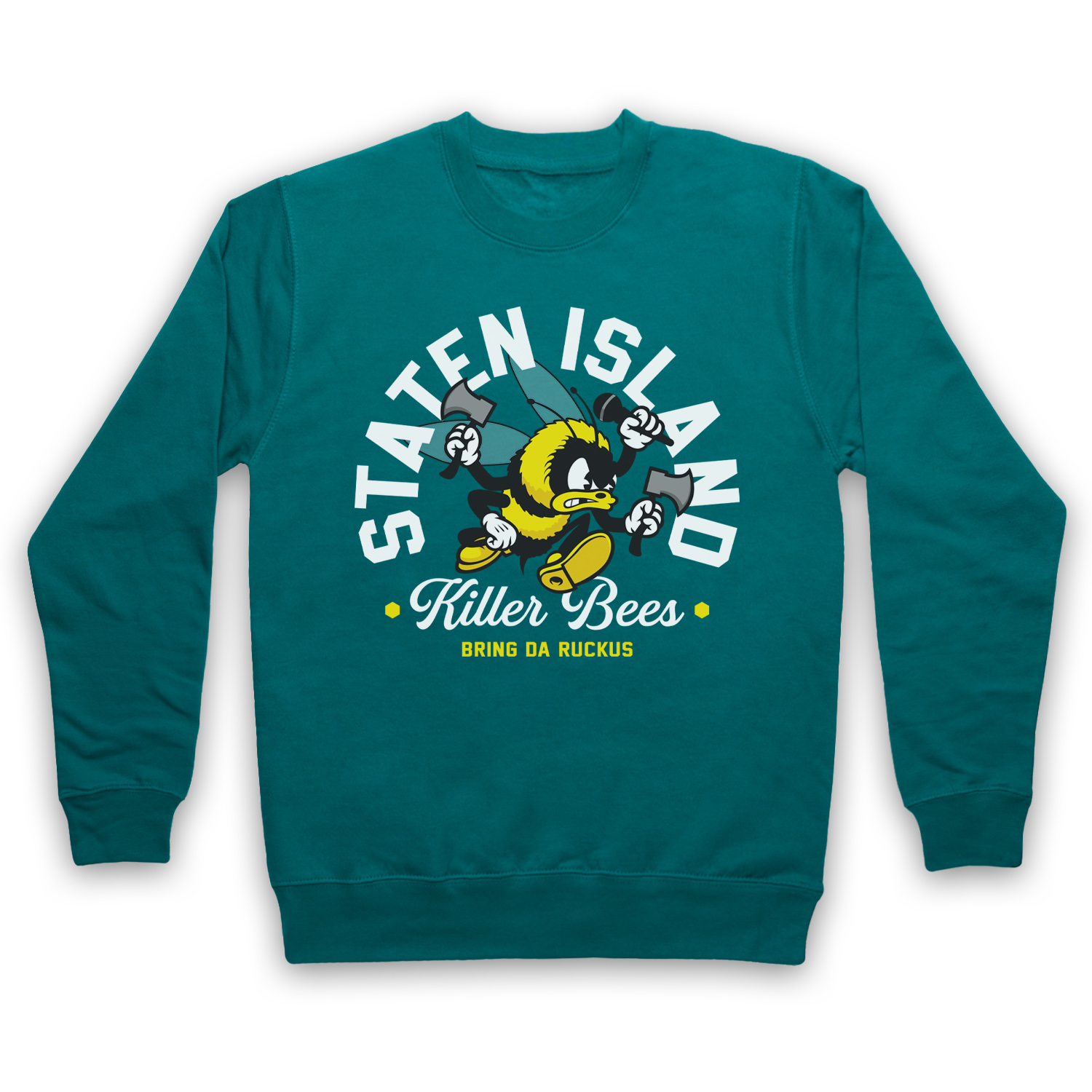 Staten Island Killer Bees Wu Rap Hip Hop Adults Sweatshirt All Sizes & Colours - Picture 12 of 14