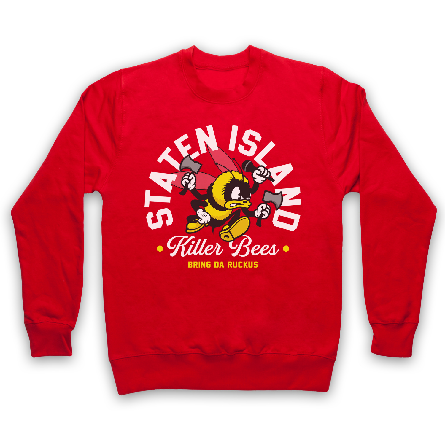 Staten Island Killer Bees Wu Rap Hip Hop Adults Sweatshirt All Sizes & Colours - Picture 8 of 14