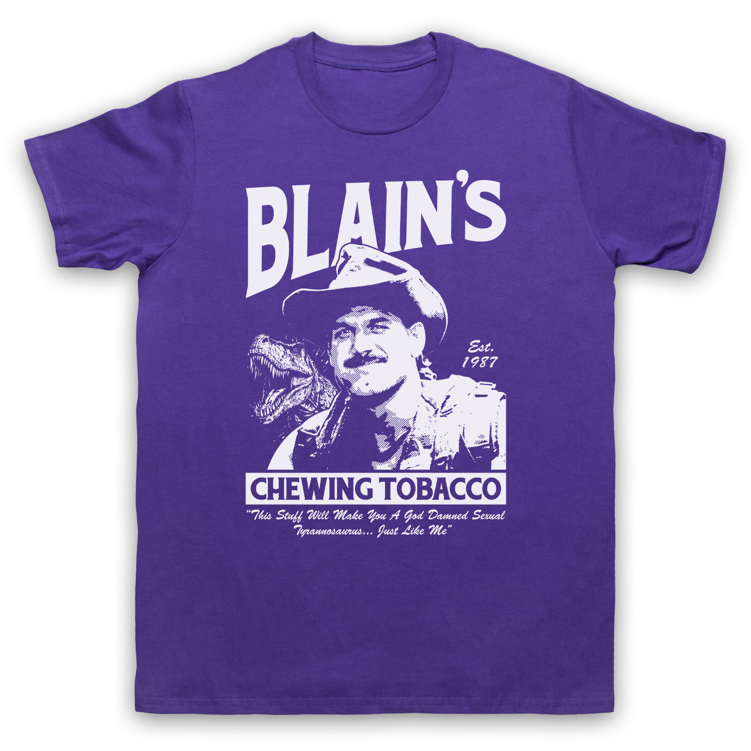 Blain's Chewing Tobacco Predator Sci Fi Ventura Parody Adults T-Shirt Sizes Cols - Picture 16 of 26