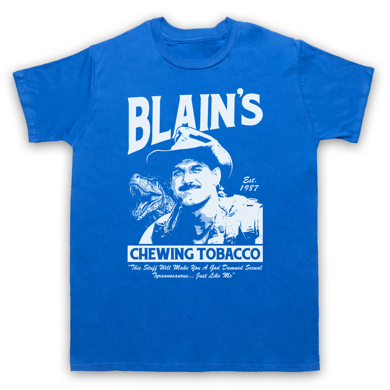 Blain's Chewing Tobacco Predator Sci Fi Ventura Parody Adults T-Shirt Sizes Cols - Picture 9 of 26