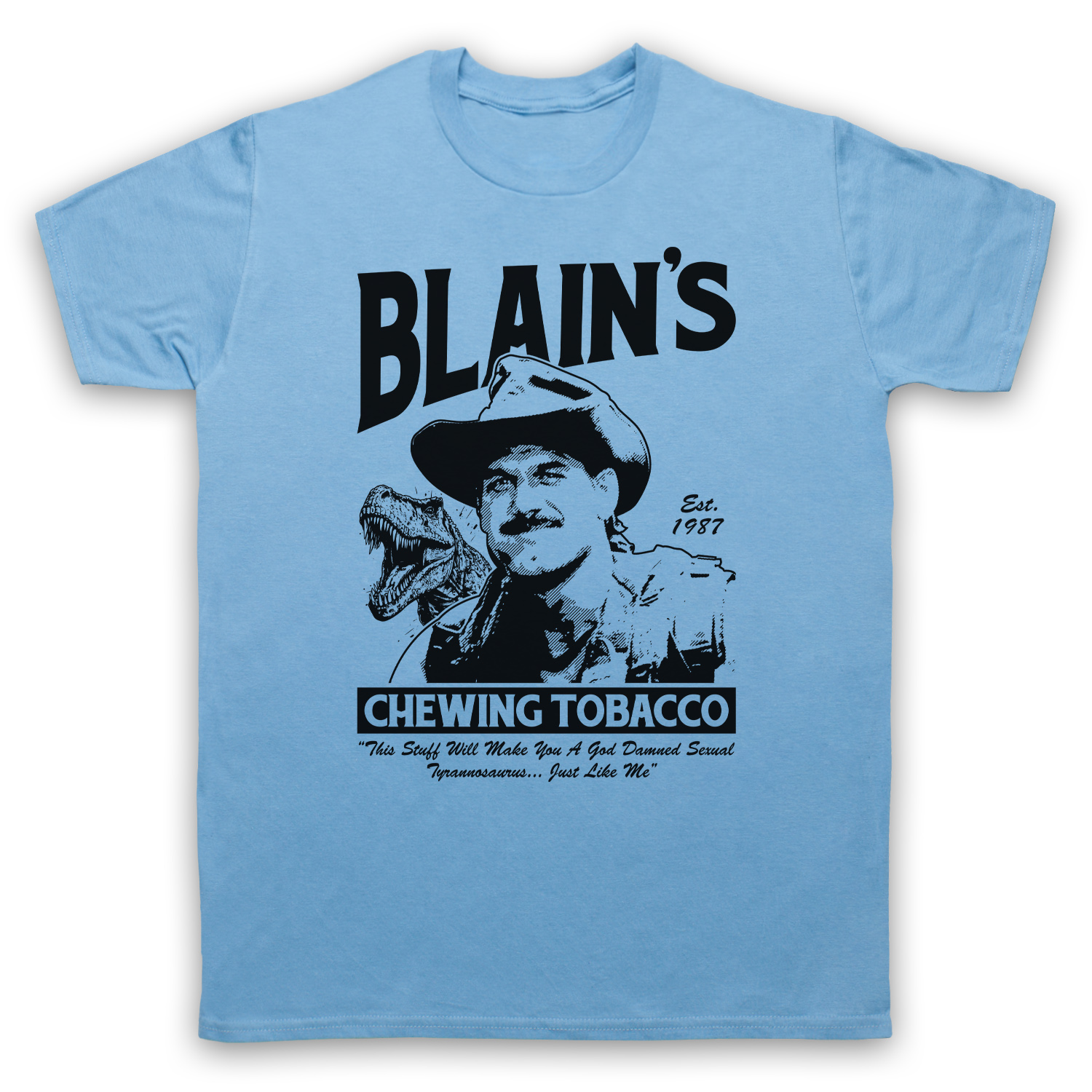 Blain's Chewing Tobacco Predator Sci Fi Ventura Parody Adults T-Shirt Sizes Cols - Picture 13 of 26