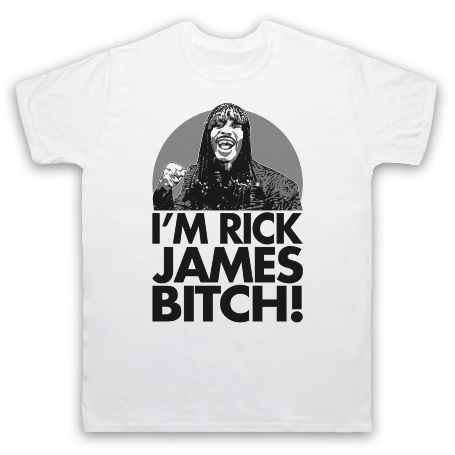 CHAPPELLE SHOW DAVE UNOFFICIAL I'M RICK JAMES BITCH! MENS & WOMENS T-SHIRT - Picture 3 of 23