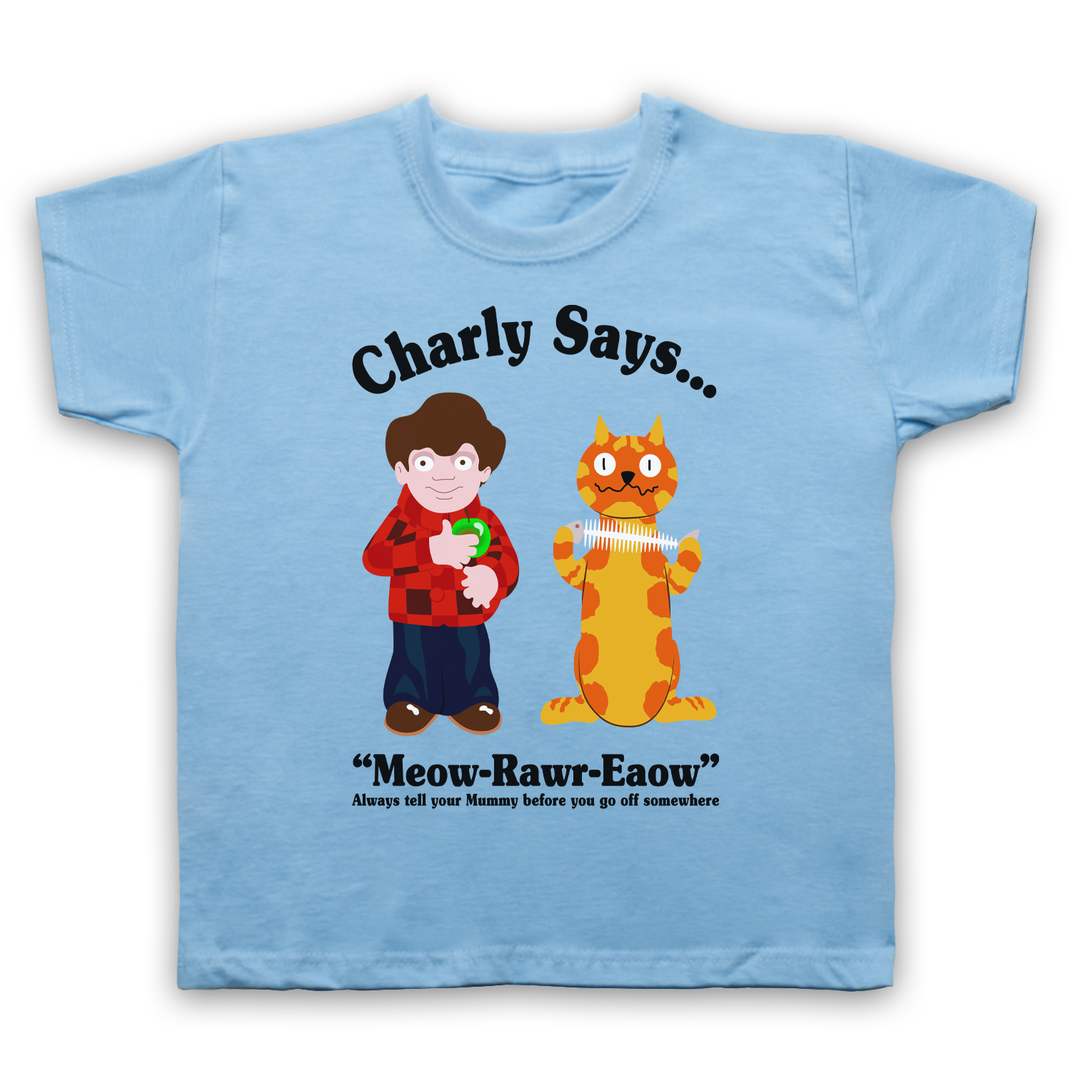 Charly 70s Retro Public Information Says Kids T-Shirt All Sizes & Colours - Picture 13 of 15