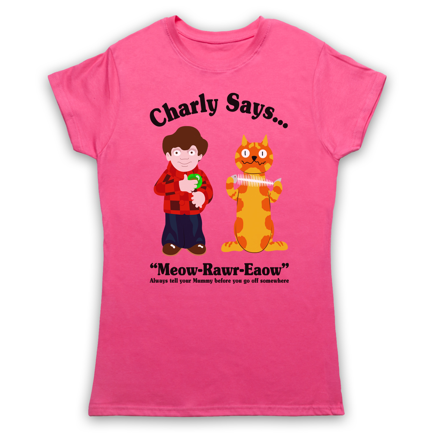 Charly 70s Retro Public Information Says Adults T-Shirt All Sizes Colours
