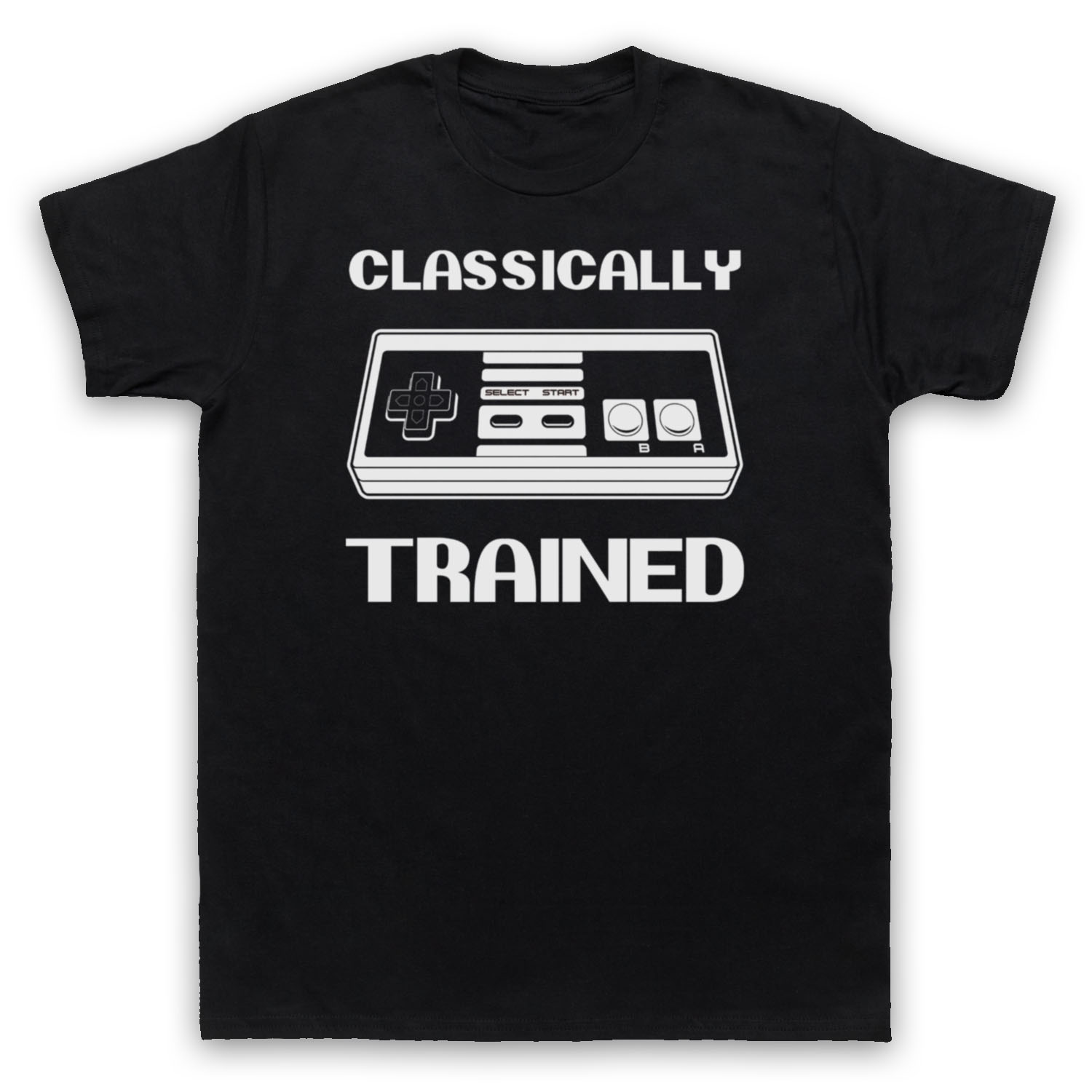 CLASSICALLY TRAINED UNOFFICIAL VIDEO GAME NES RETRO MENS & WOMENS T-SHIRT - Picture 2 of 23