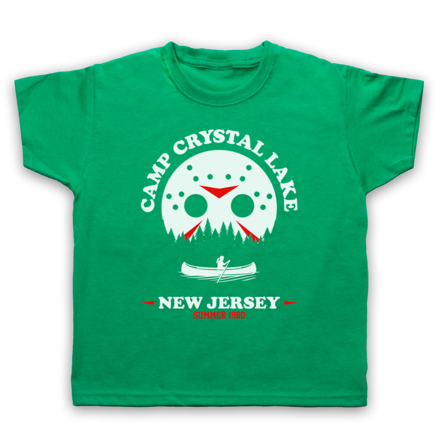 FRIDAY THE 13TH CAMP CRYSTAL LAKE 1980 JASON VOORHEES KIDS CHILDS T-SHIRT - Picture 8 of 11