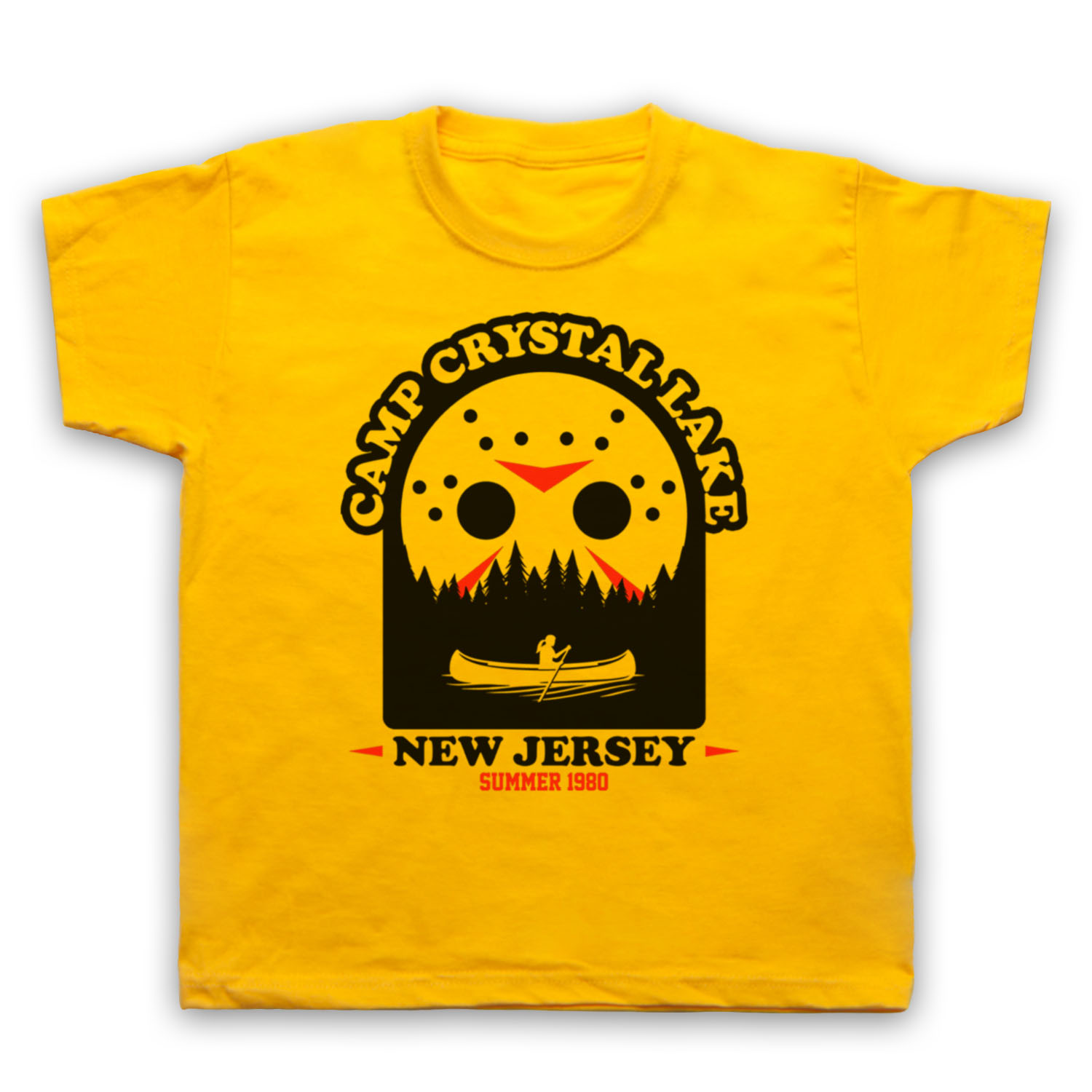 FRIDAY THE 13TH CAMP CRYSTAL LAKE 1980 JASON VOORHEES KIDS CHILDS T-SHIRT - Picture 10 of 11