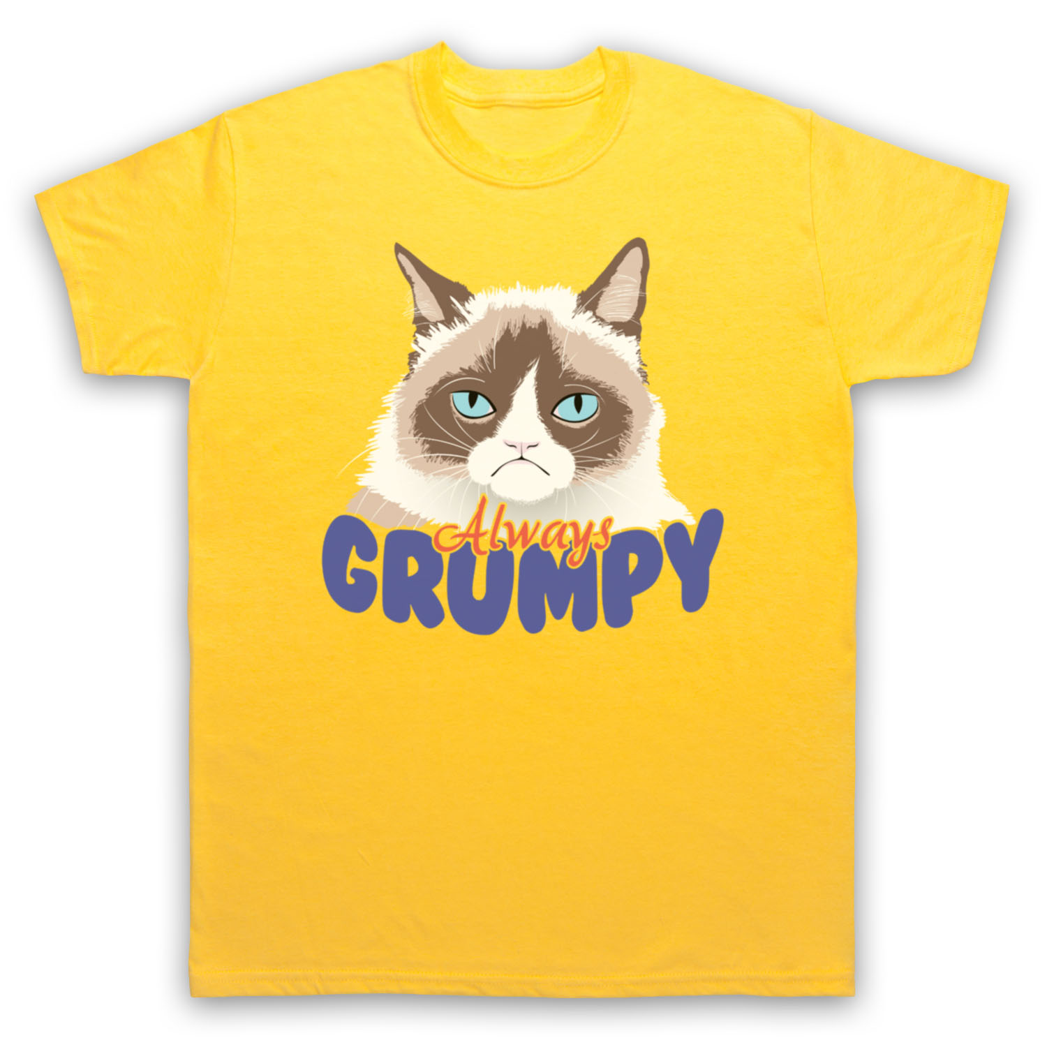 GRUMPY CAT UNOFFICIAL ALWAYS GRUMPY KITTEN FUNNY MEME MENS & WOMENS T-SHIRT - Picture 10 of 23