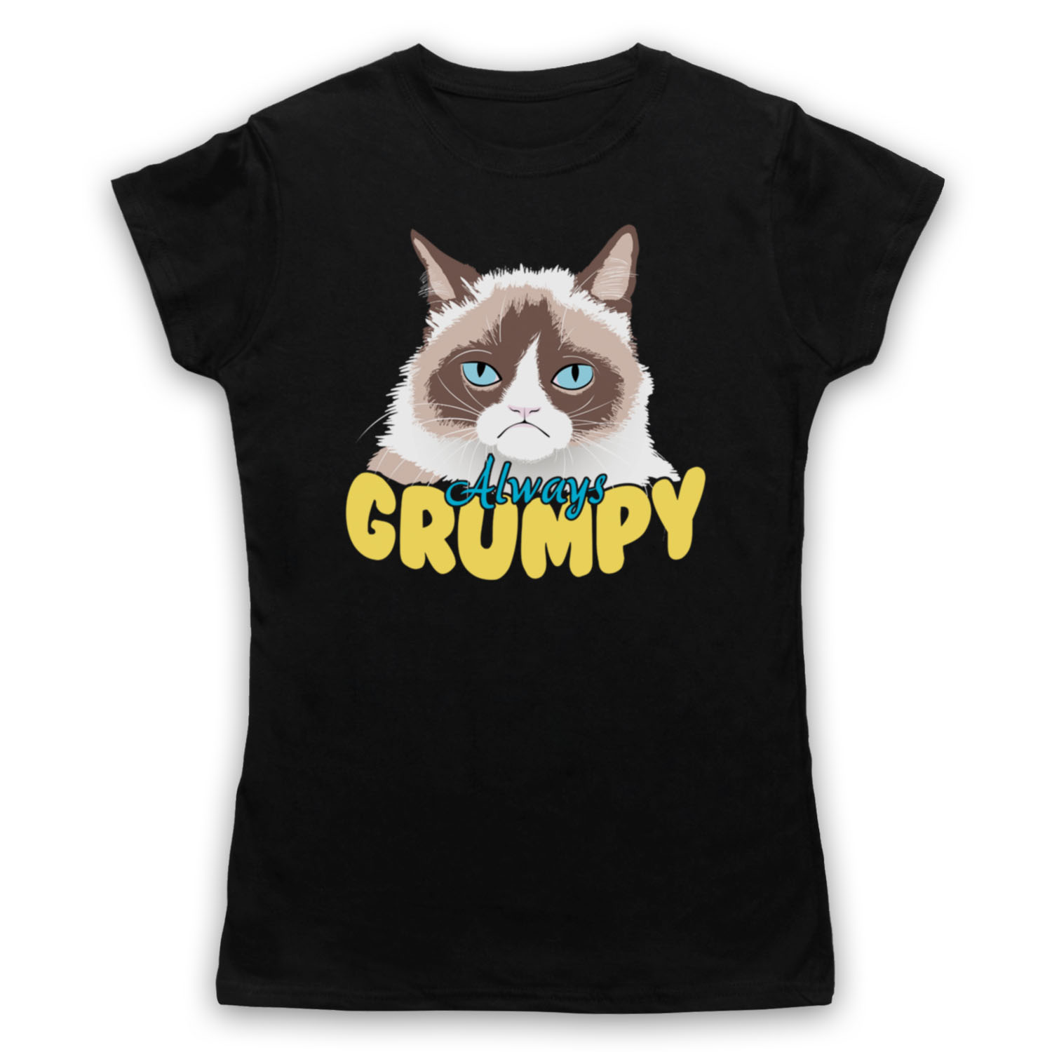 GRUMPY CAT UNOFFICIAL ALWAYS GRUMPY KITTEN FUNNY MEME MENS & WOMENS T-SHIRT - Picture 14 of 23