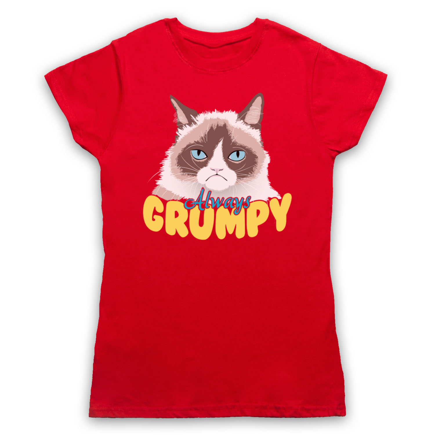 GRUMPY CAT UNOFFICIAL ALWAYS GRUMPY KITTEN FUNNY MEME MENS & WOMENS T-SHIRT - Picture 18 of 23