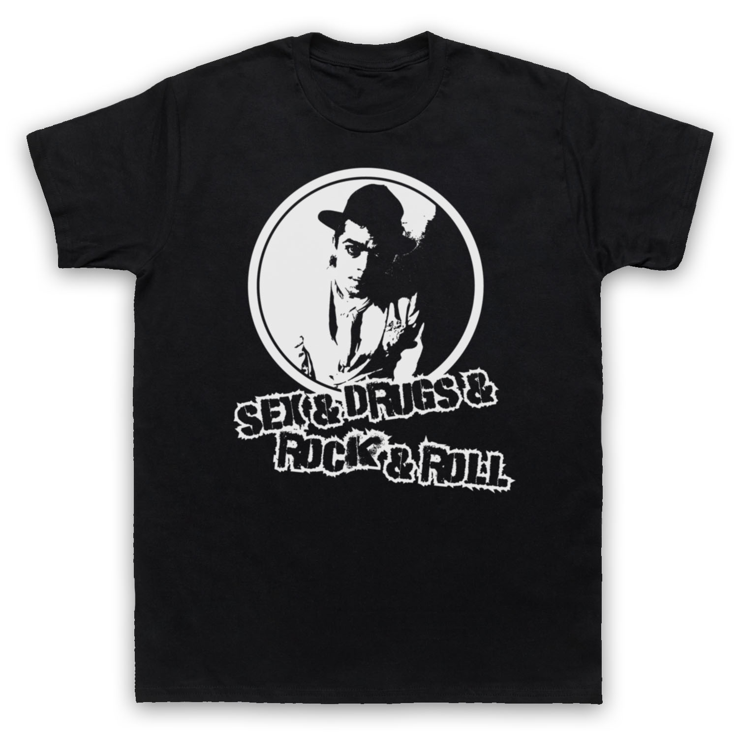 IAN DURY SEX & DRUGS & ROCK & ROLL UNOFFICIAL BLOCKHEAD MENS & WOMENS T-SHIRT - Picture 2 of 23