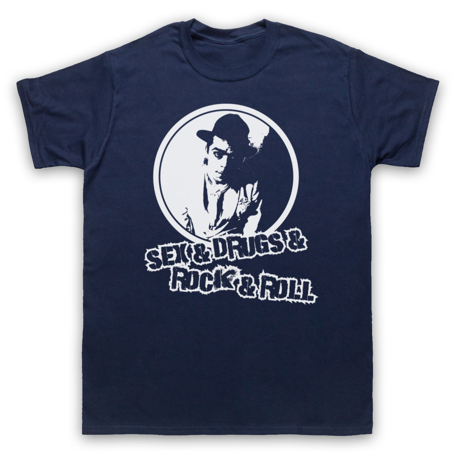 IAN DURY SEX & DRUGS & ROCK & ROLL UNOFFICIAL BLOCKHEAD MENS & WOMENS T-SHIRT - Picture 4 of 23