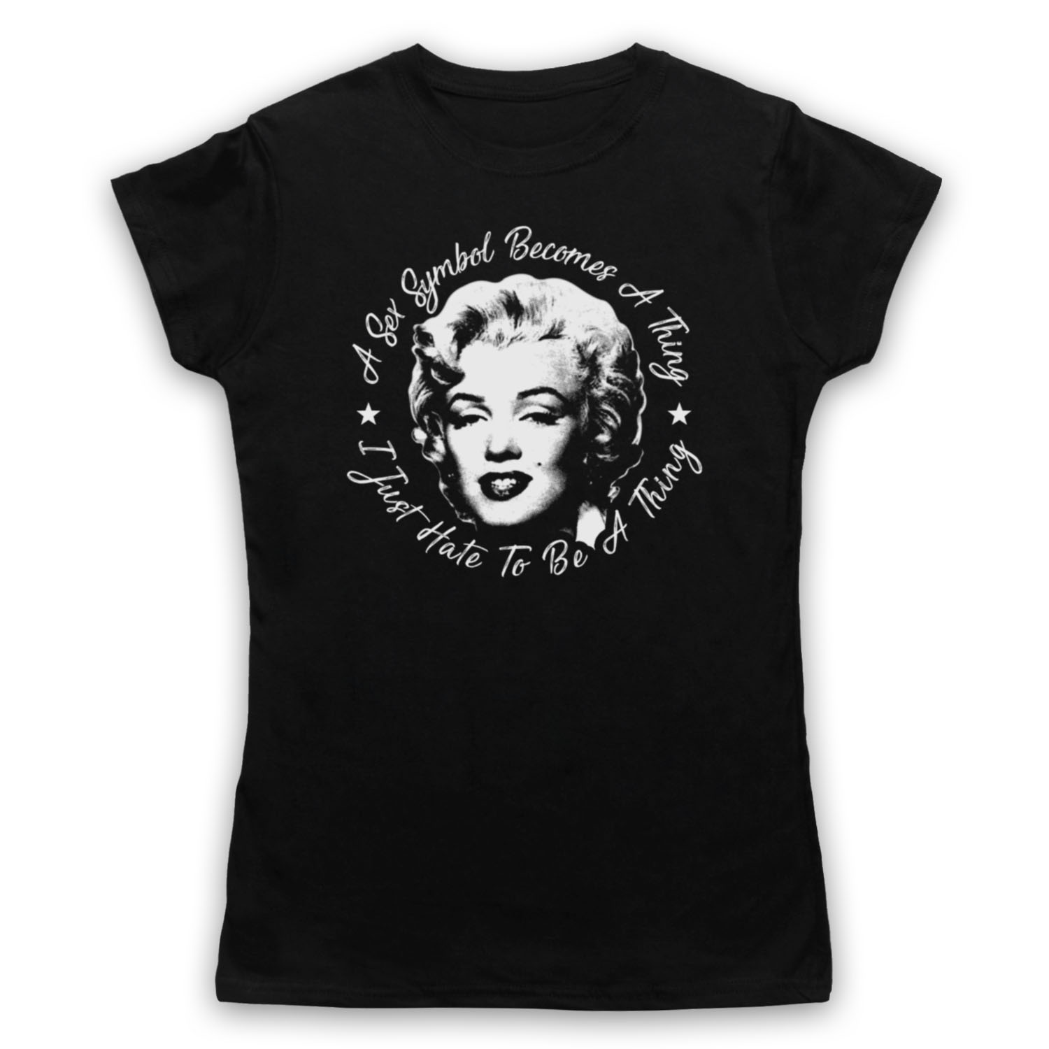 MARILYN MONROE SEX SYMBOL RETRO BEAUTY ICON I HATE TO BE MENS & WOMENS T-SHIRT - Picture 14 of 23