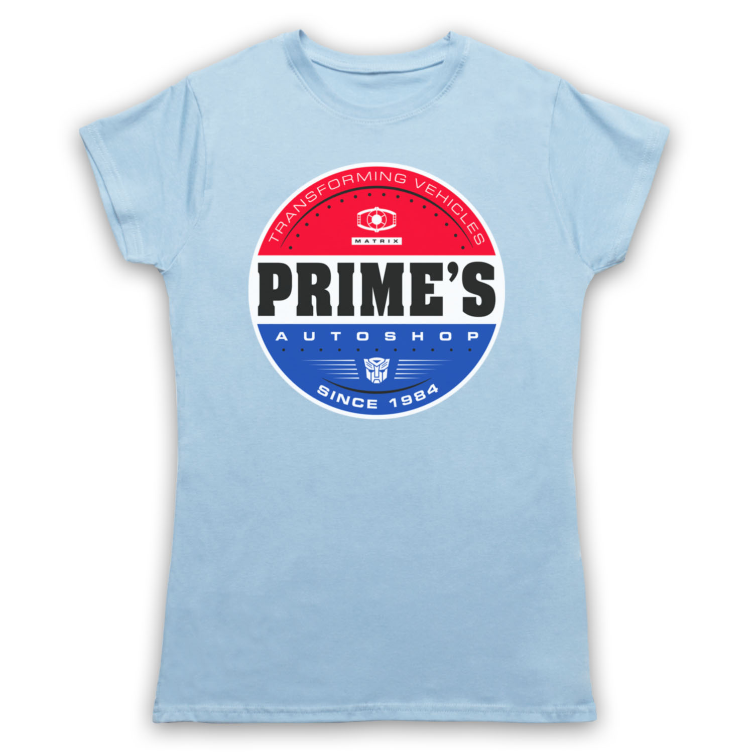 TRANSFORMERS OPTIMUS PRIME'S AUTOSHOP GARAGE BODYSHOP MENS & WOMENS T-SHIRT - Picture 21 of 22