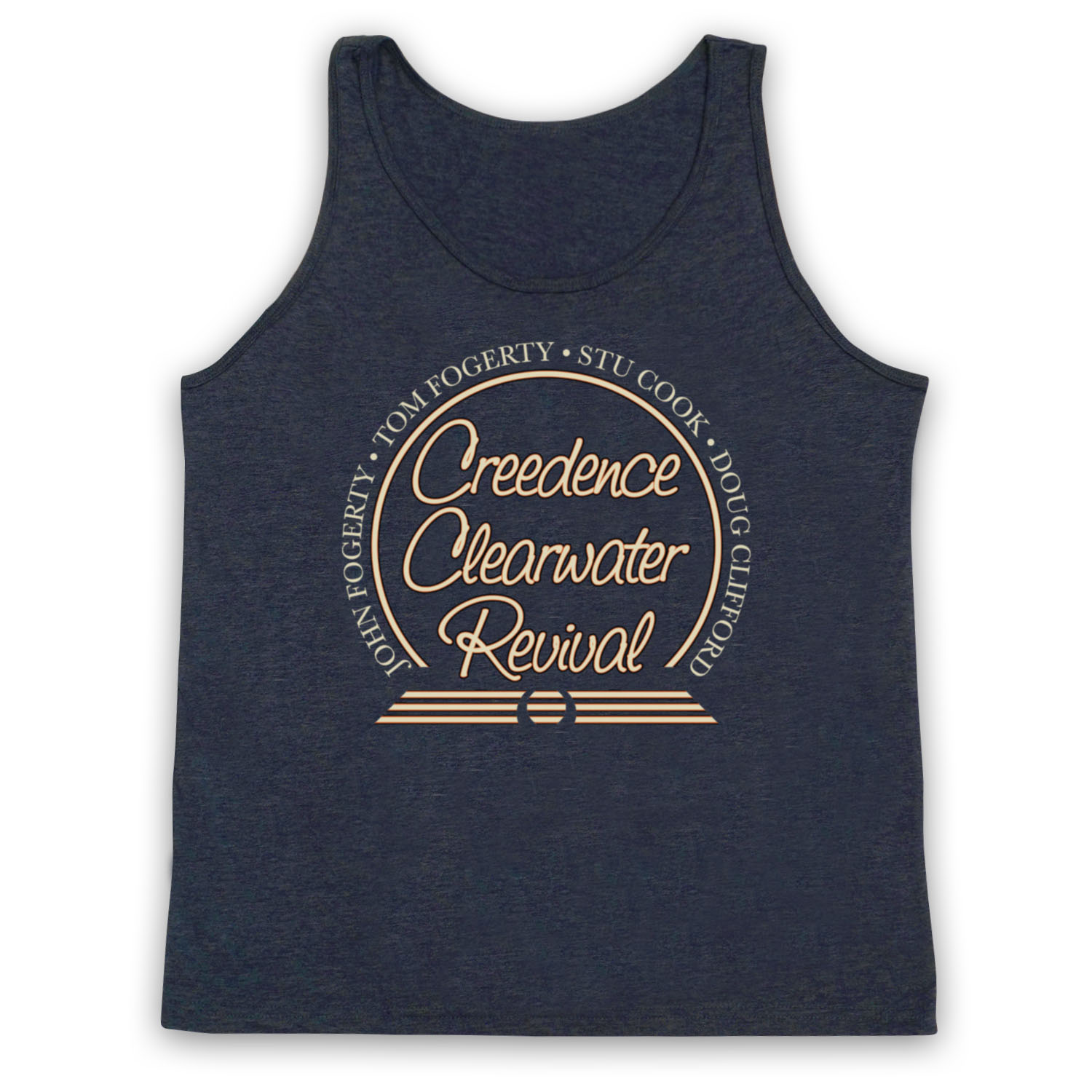 CCR CREEDENCE CLEARWATER REVIVAL UNOFFICIAL CIRCLE LOGO ADULTS VEST TANK TOP - Picture 9 of 11