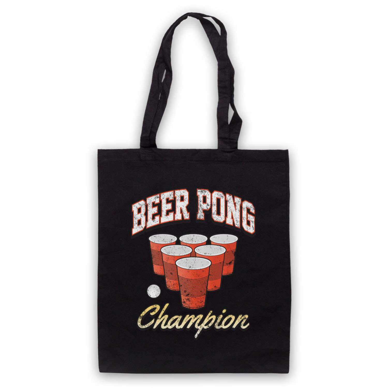 BEER PONG CHAMPION BEIRUT DRINKING GAME RED CUP FUNNY TOTE BAG LIFE SHOPPER - Picture 2 of 11